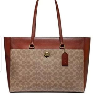 Coach signature folio tote